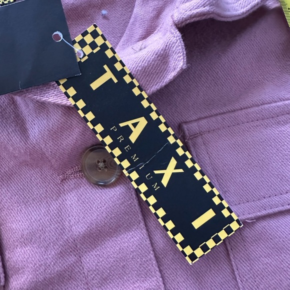 NWT TAXI Women’s M Button Front Collared Pink  Cropped  Jacket - Picture 7 of 8